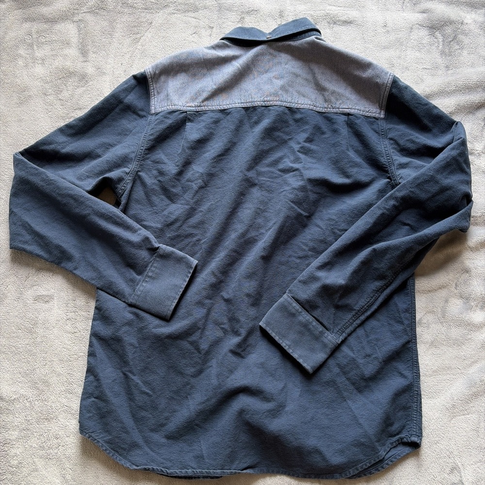 Nixon Shirt Mens Medium Blue Long Sleeve Button Up Workwear - Picture 5 of 5